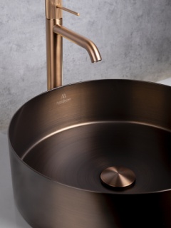 Раковина AltroBagno Luna 001004 BrAn из нержавеющей стали бронза состаренная